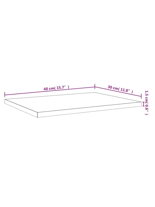 Seinariiulid 4 tk, hall sonoma tamm, 40x30x1,5 cm, tehispuit