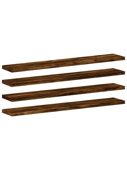 Seinariiulid 4 tk, suitsutatud tamm, 60x10x1,5 cm, tehispuit