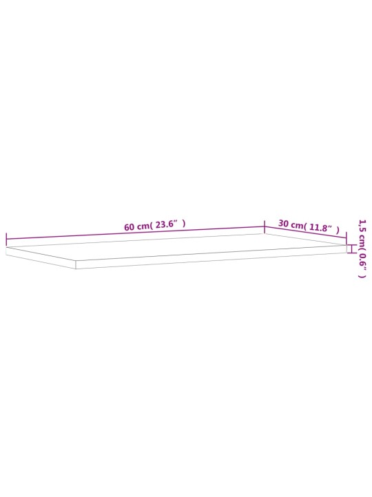 Seinariiulid 4 tk, pruun tamm, 60x30x1,5 cm, tehispuit