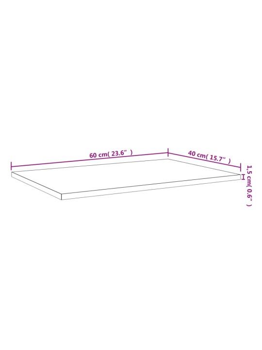 Seinariiulid 4 tk, suitsutatud tamm, 60x40x1,5 cm, tehispuit