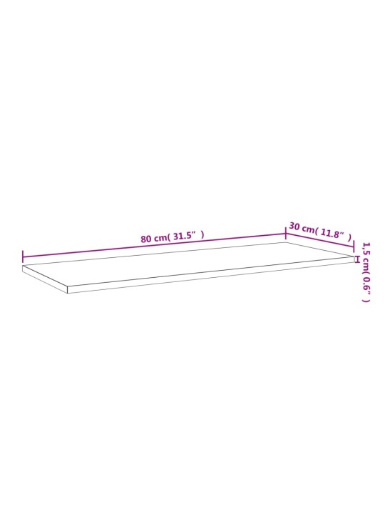 Seinariiulid 4 tk, hall sonoma tamm, 80x30x1,5 cm, tehispuit