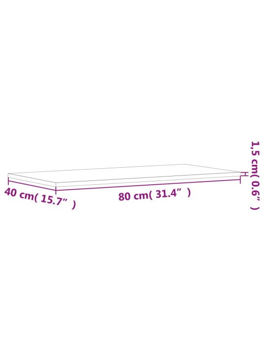 Seinariiulid 4 tk, pruun tamm, 80x40x1,5 cm, tehispuit