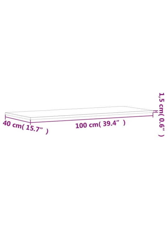 Seinariiulid 4 tk, hall sonoma tamm, 100x40x1,5 cm, tehispuit