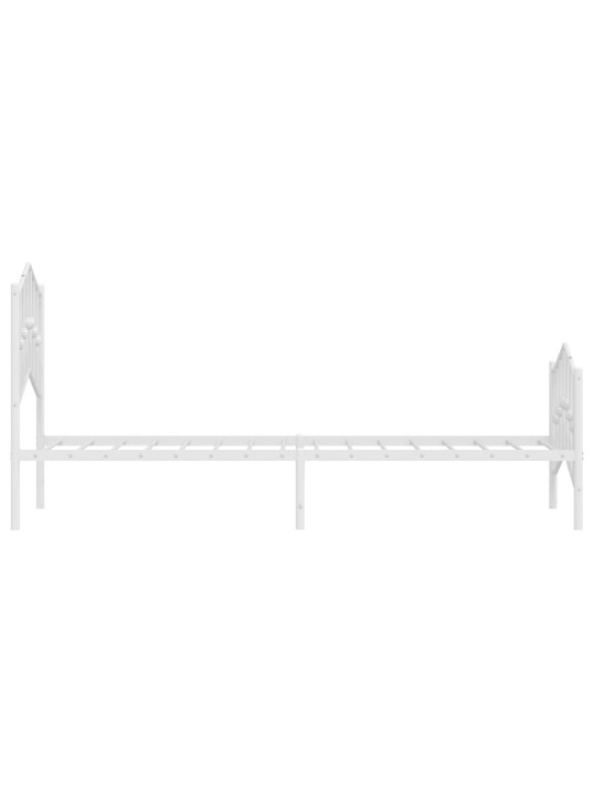 METALLIST VOODIRAAM PEATSI JA JALUTSIGA, VALGE, 107X203 CM