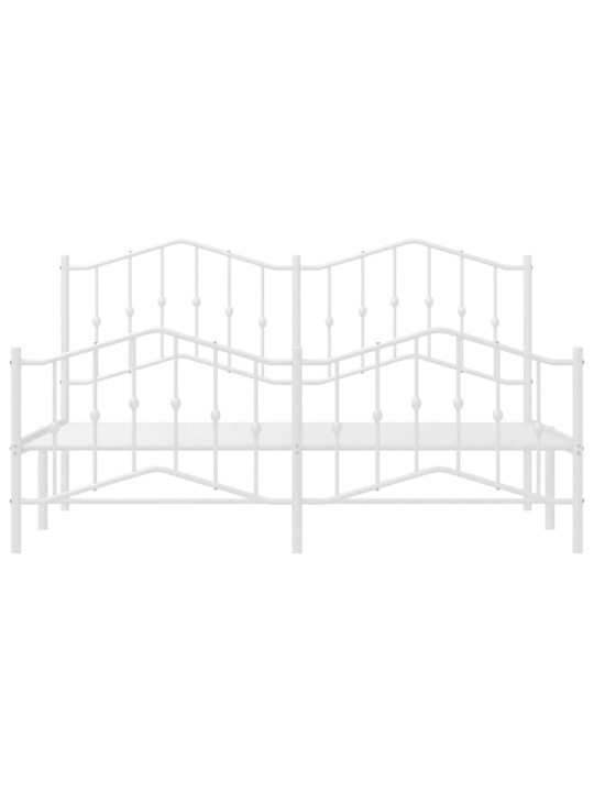 METALLIST VOODIRAAM PEATSI JA JALUTSIGA, VALGE, 183X213 CM