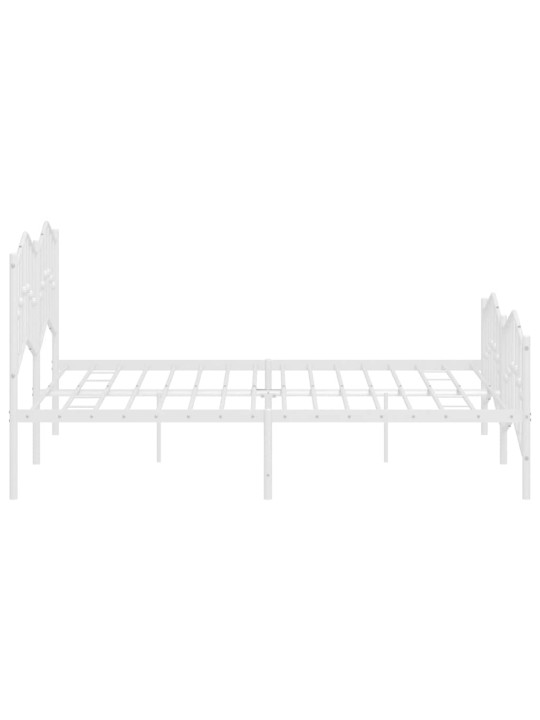 METALLIST VOODIRAAM PEATSI JA JALUTSIGA, VALGE, 183X213 CM