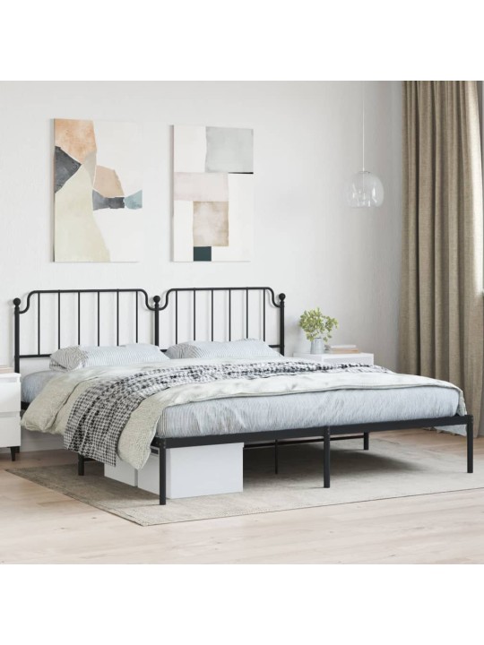 METALLIST VOODIRAAM PEATSIGA, MUST, 200X200 CM