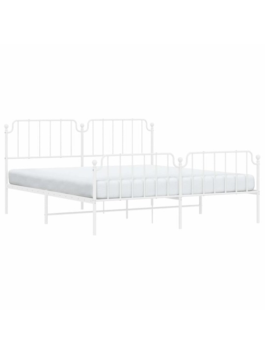 METALLIST VOODIRAAM PEATSI JA JALUTSIGA, VALGE, 183X213 CM