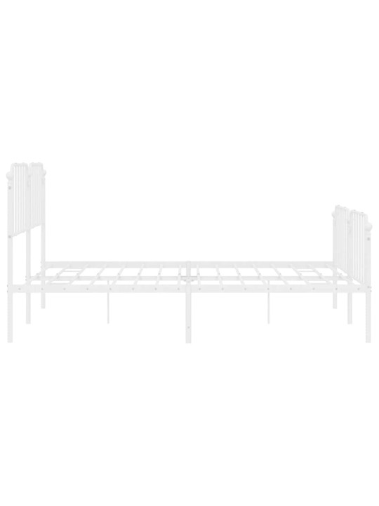METALLIST VOODIRAAM PEATSI JA JALUTSIGA, VALGE, 183X213 CM