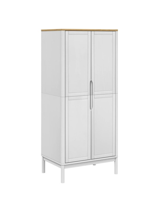 RIIDEKAPP "FLORO", VALGE, 77 X 53 X 171 CM, MÄNNIPUIT