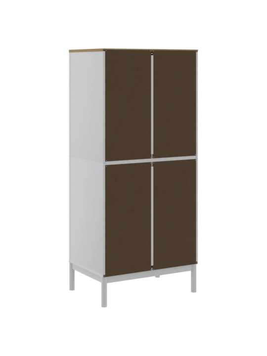 RIIDEKAPP "FLORO", VALGE, 77 X 53 X 171 CM, MÄNNIPUIT