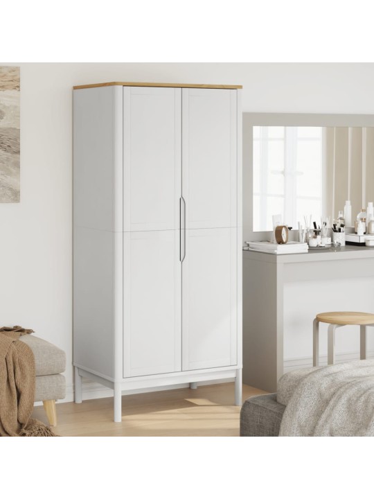 RIIDEKAPP "FLORO", VALGE, 77 X 53 X 171 CM, MÄNNIPUIT