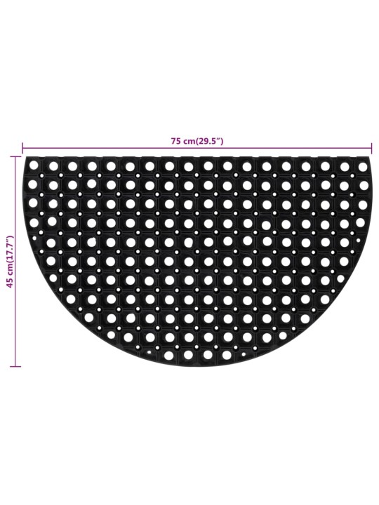 Uksematt, poolring, 45 x 75 cm, kumm