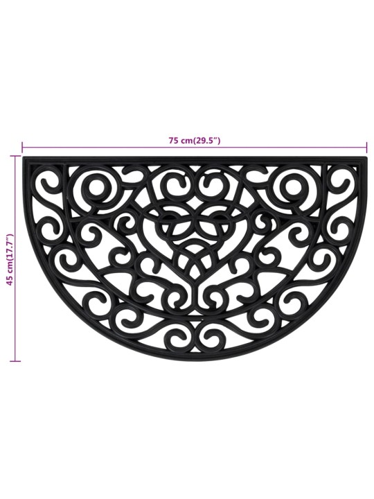 Uksematt, poolring, 45 x 75 cm, kumm