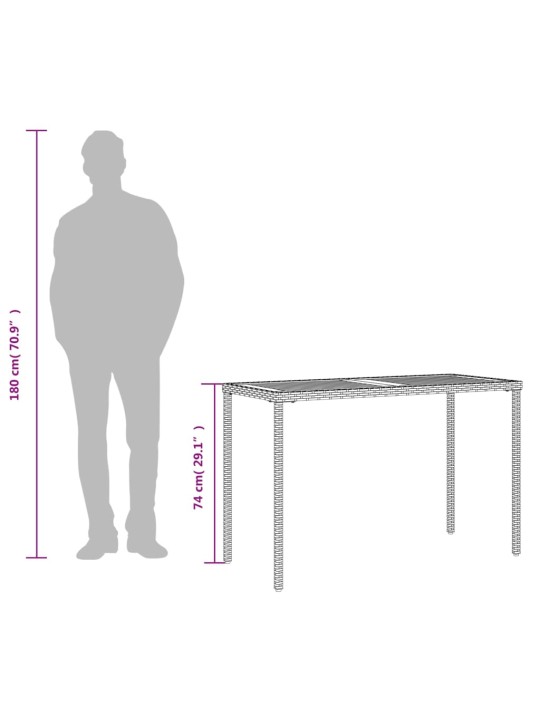 Aialaud akaatsiapuidust plaadiga, beež, 115x54x74 cm, pe-rotang