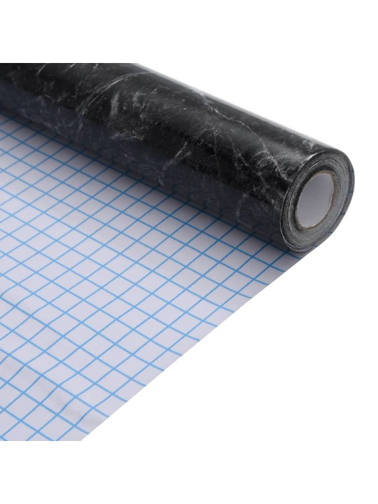 Isekleepuv mööblikile, must marmor, 90 x 500 cm, pvc