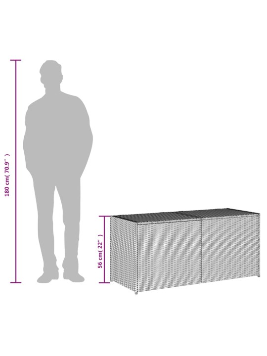 Aia hoiukast, must, 283 l, polürotang