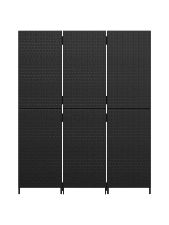 3 paneeliga ruumijagaja, must, polürotang