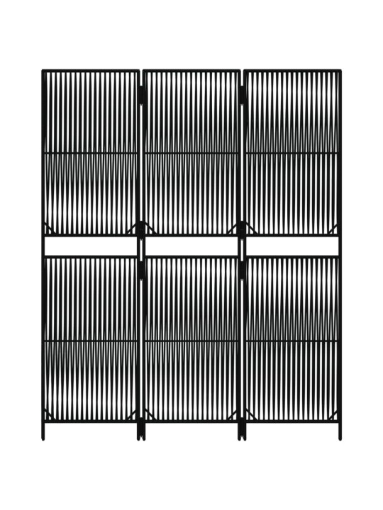 3 paneeliga ruumijagaja, must, polürotang