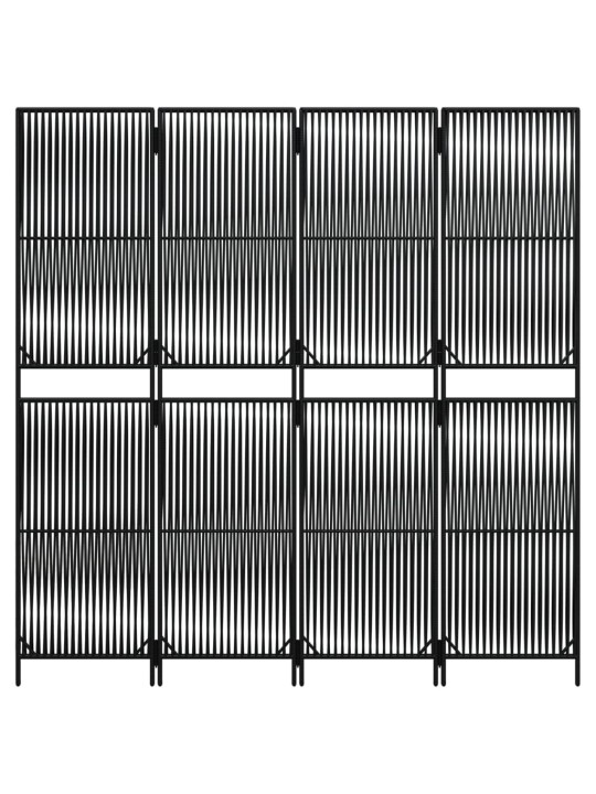 4 paneeliga ruumijagaja, must, polürotang