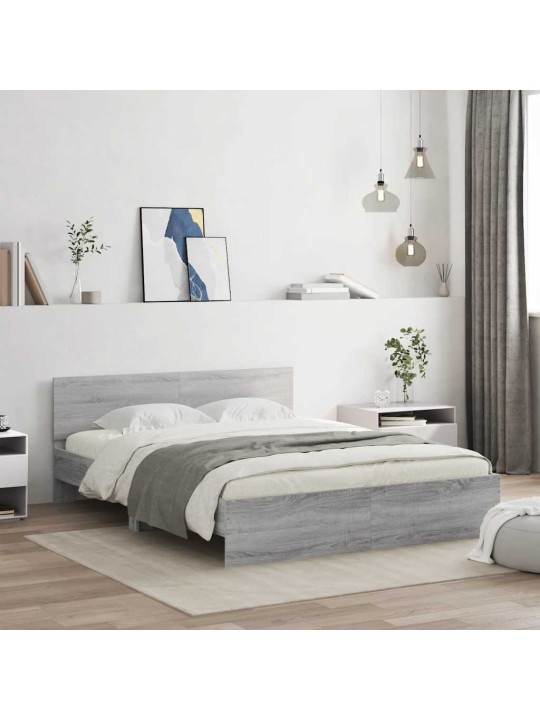 LED-TULEDE JA PEATSIGA VOODIRAAM,HALL SONOMA TAMM, 150 X 200 CM
