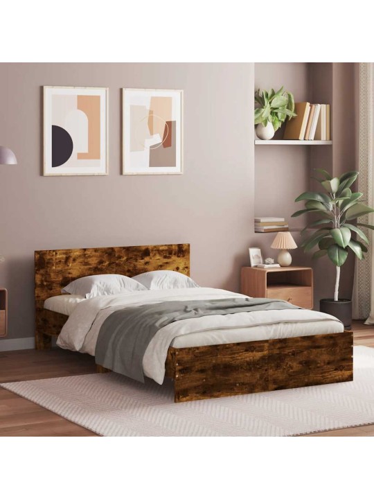LED-TULEDE JA PEATSIGA VOODIRAAM,SUITSUTATUD TAMM, 140 X 200 CM