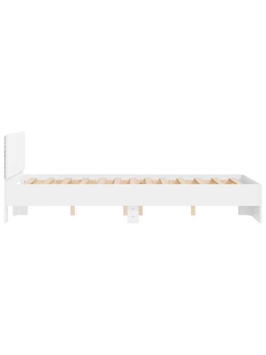LED-TULEDE JA PEATSIGA VOODIRAAM, VALGE, 140 X 190 CM