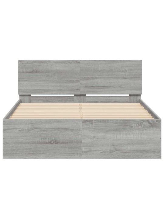 LED-TULEDE JA PEATSIGA VOODIRAAM,HALL SONOMA TAMM, 140X190 CM