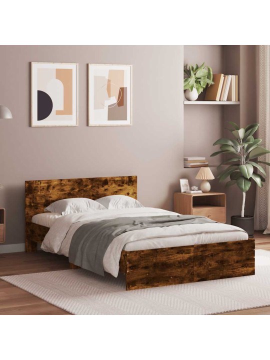 LED-TULEDE JA PEATSIGA VOODIRAAM,SUITSUTATUD TAMM, 135 X 190 CM