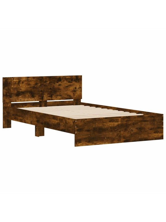 LED-TULEDE JA PEATSIGA VOODIRAAM,SUITSUTATUD TAMM, 135 X 190 CM