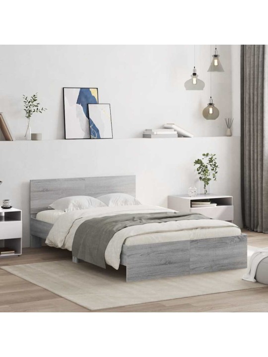 LED-TULEDE JA PEATSIGA VOODIRAAM, HALL SONOMA TAMM, 135X190 CM