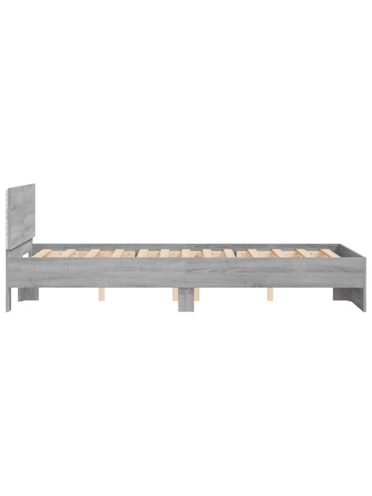 LED-TULEDE JA PEATSIGA VOODIRAAM, HALL SONOMA TAMM, 135X190 CM
