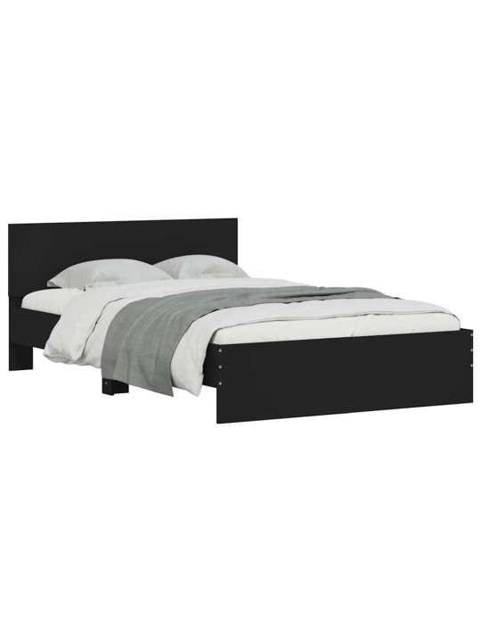 LED-TULEDE JA PEATSIGA VOODIRAAM, MUST, 120X190 CM
