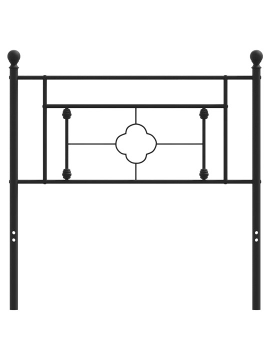 Metallist voodipeats, must, 90 cm