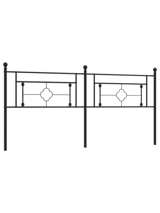 Metallist voodipeats, must, 200 cm