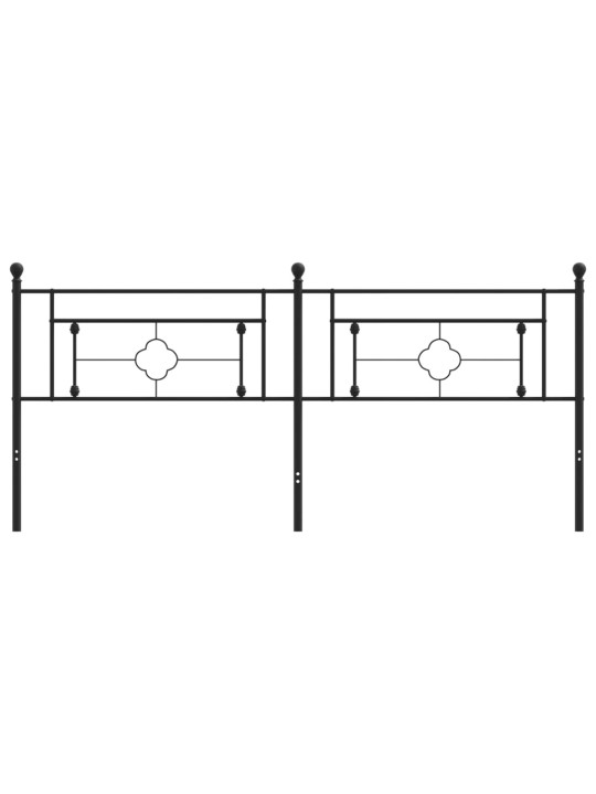 Metallist voodipeats, must, 200 cm