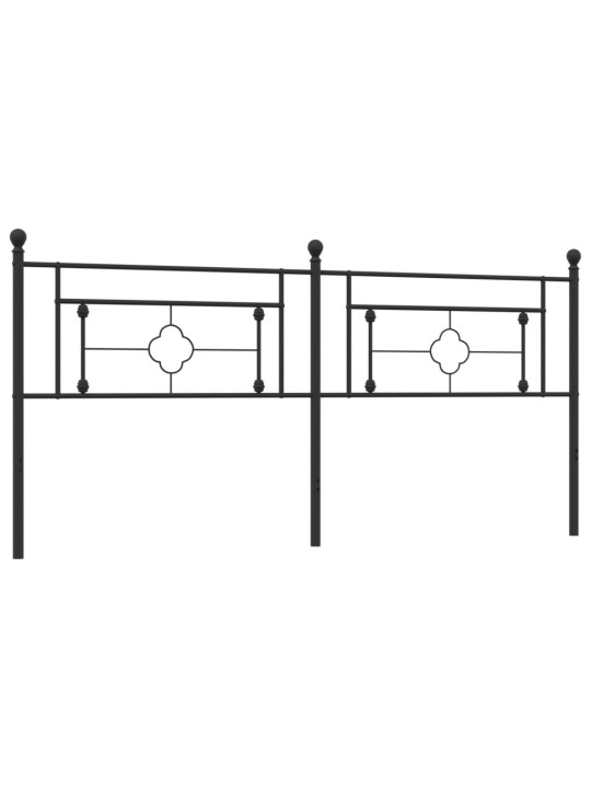 Metallist voodipeats, must, 200 cm