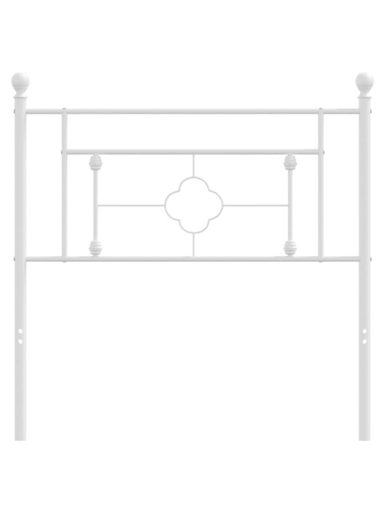 Metallist voodipeats, valge, 100 cm