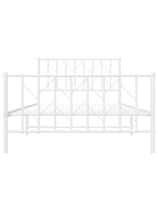 METALLIST VOODIRAAM PEATSI JA JALUTSIGA, VALGE, 107X203 CM