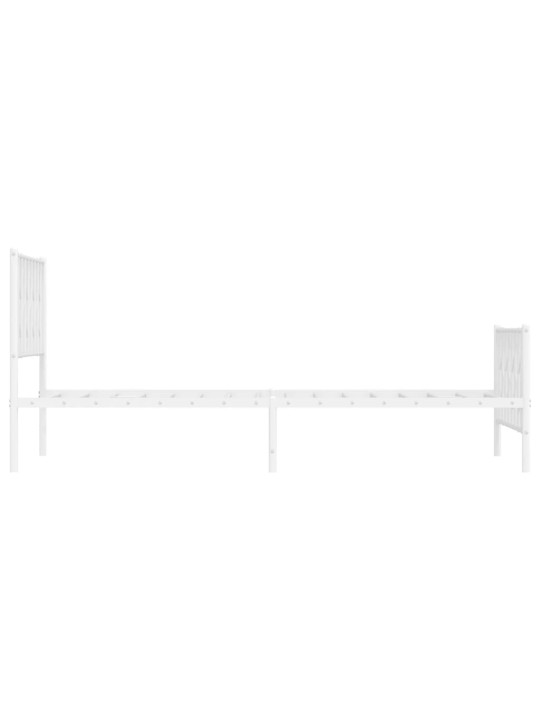 METALLIST VOODIRAAM PEATSI JA JALUTSIGA, VALGE, 107X203 CM