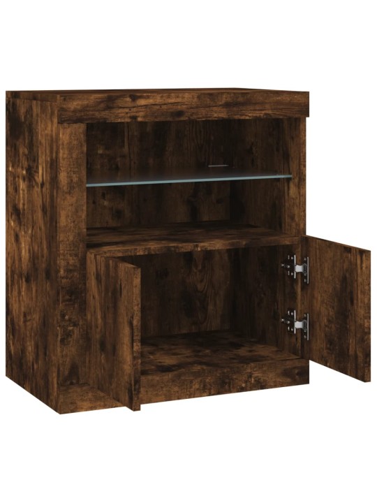 PUHVETKAPP LED-TULEDEGA, SUITSUTATUD TAMM, 60,5 X 37 X 67 CM