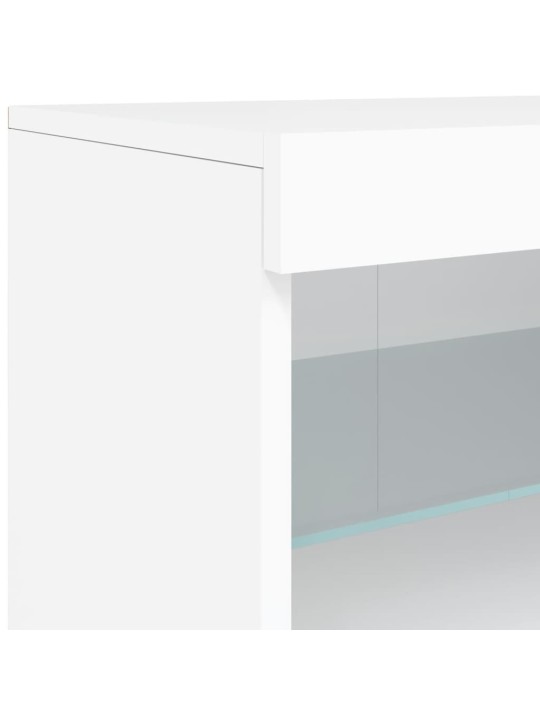 Puhvetkapp LED-tuledega, valge, 60 x 37 x 67 cm