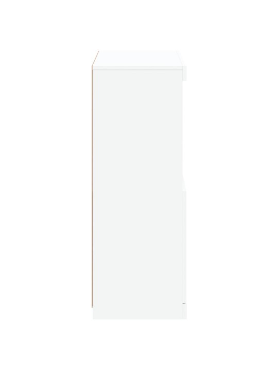 Puhvetkapp LED-tuledega, valge, 60,5 x 37 x 100 cm