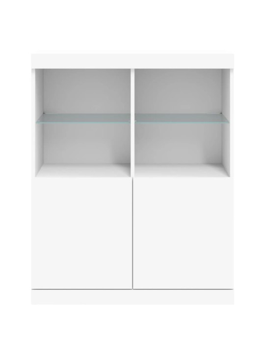 Puhvetkapp LED-tuledega, valge, 81 x 37 x 100 cm