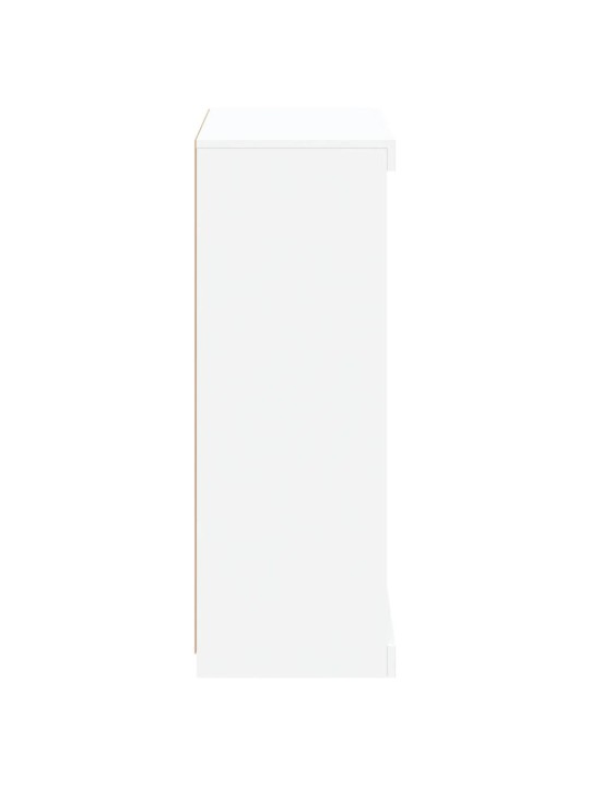 Puhvetkapp LED-tuledega, valge, 60,5 x 37 x 100 cm