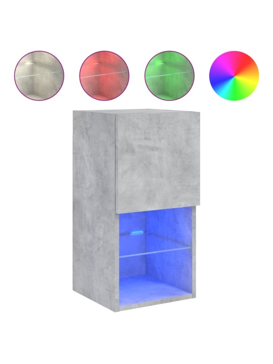 LED-tuledega telerikapid 2 tk, betoonhall, 30,5 x 30 x 60 cm