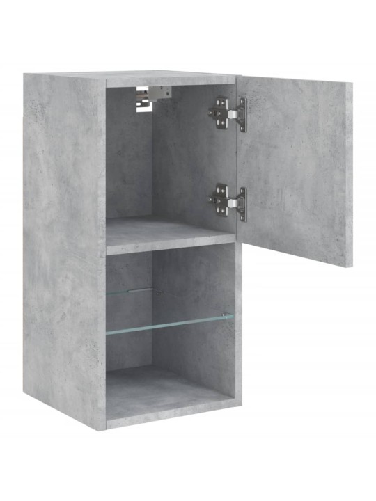 LED-tuledega telerikapid 2 tk, betoonhall, 30,5 x 30 x 60 cm