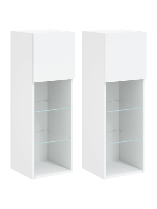 LED-tuledega telerikapid 2 tk, valge, 30,5 x 30 x 90 cm