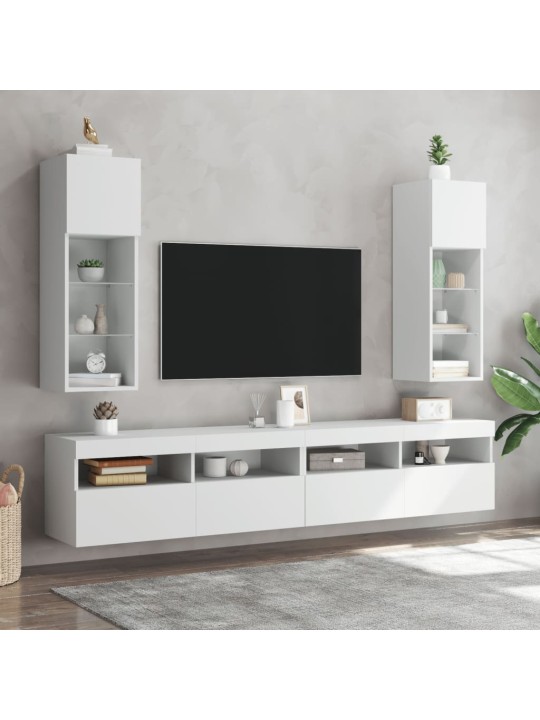 LED-tuledega telerikapid 2 tk, valge, 30,5 x 30 x 90 cm