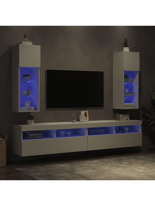 LED-tuledega telerikapid 2 tk, valge, 30,5 x 30 x 90 cm